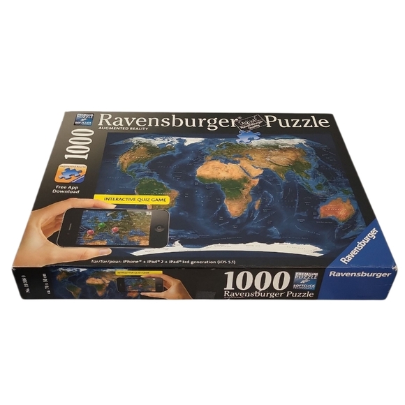 Ravensburger 19308 Satellite World Map Augmented Reality Jigsaw Puzzle - Picture 1 of 5